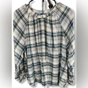 NWT!! Plaid Women's Top